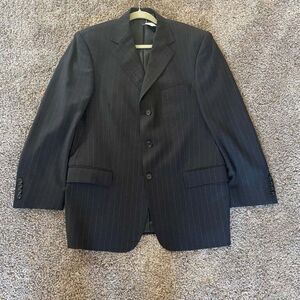 Zanetti Men's Italian Pinstripe Wool Suit Jacket‎ Size 40S business Career